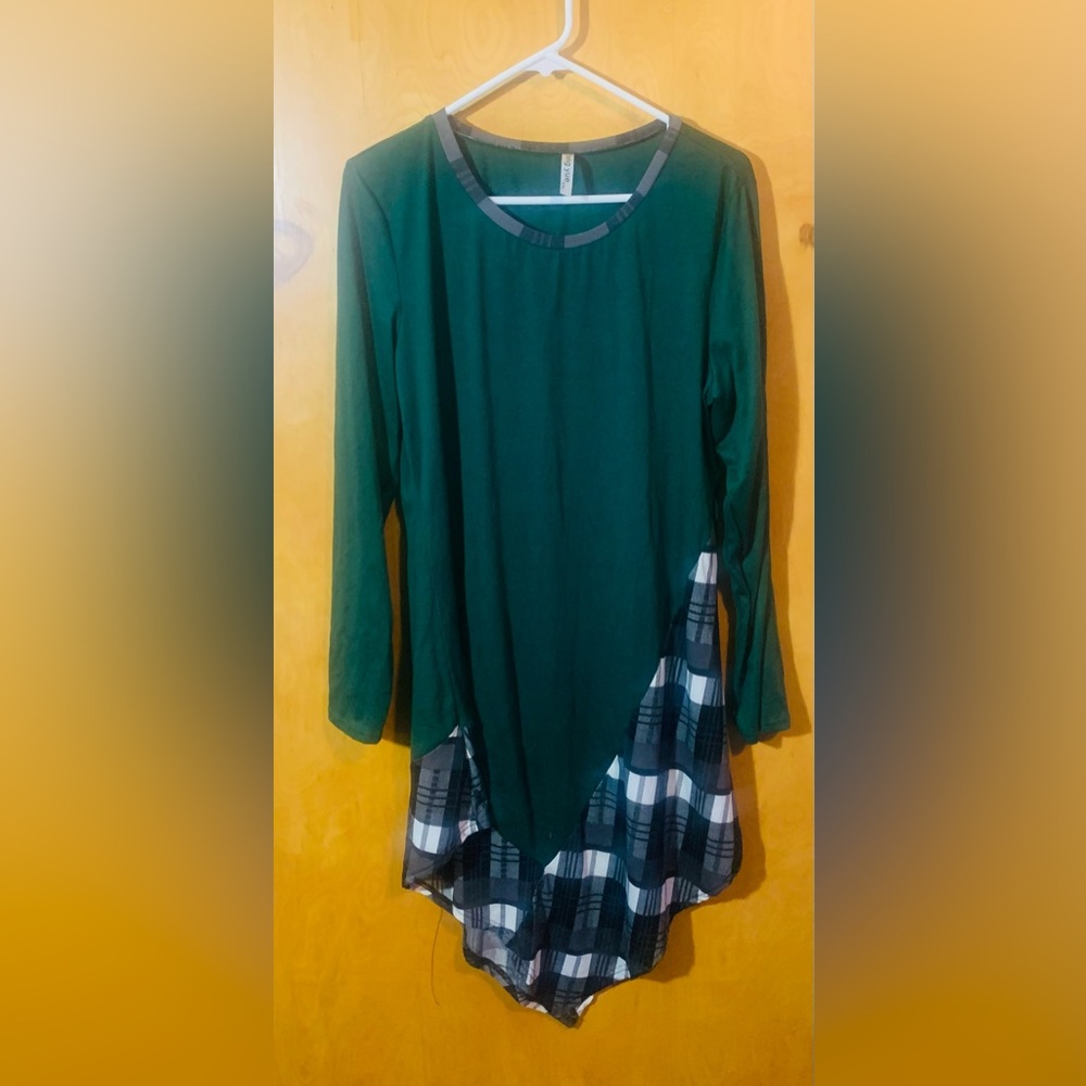 Green T-shirt dress
